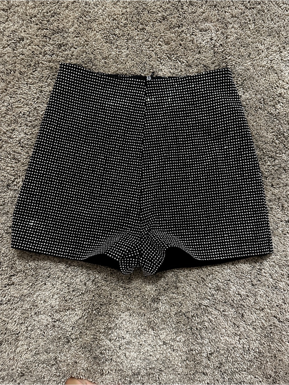 #154 Cloud Ten Womens Black and embellished High-Rise Shorts size small - Picture 1 of 9